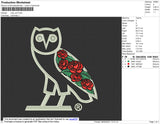 owl rose ovo Embroidery