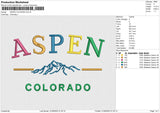 ASPEN COLORADO Embroidery