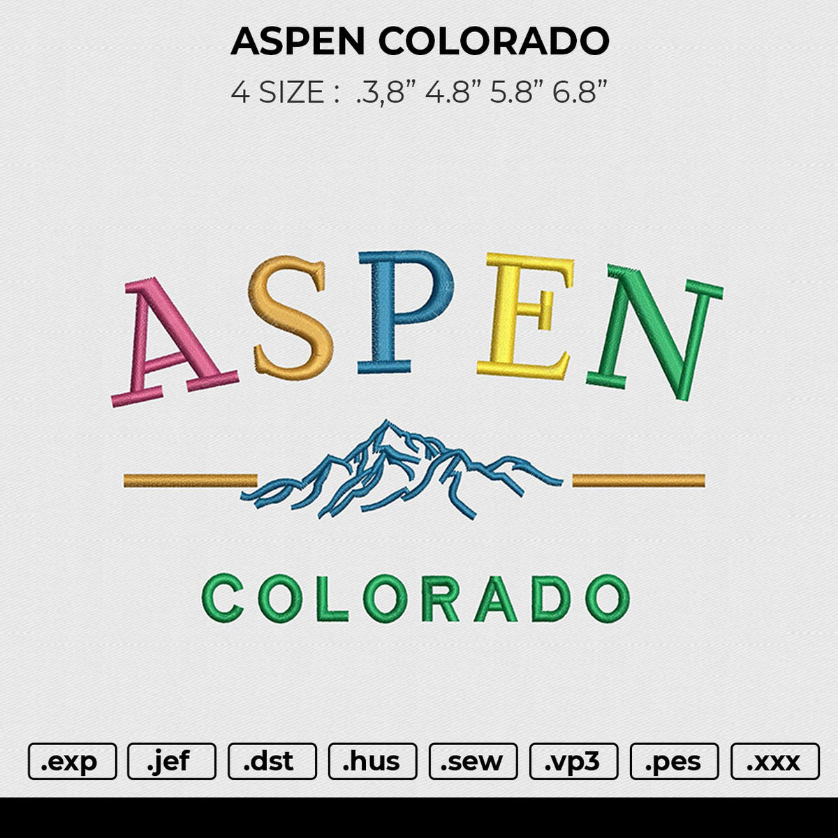 ASPEN COLORADO Embroidery embroiderystores 
