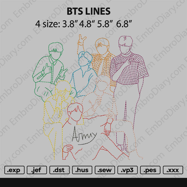 Bts Lines Embroidery