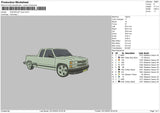 Chevrolet Truck Embroidery File 6 sizes