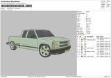 Chevrolet Truck Embroidery File 6 sizes