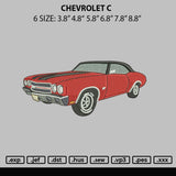 Chevrolet C Embroidery File 6 sizes