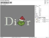 Dior Grinch Embroidery