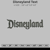 Disneyland Text