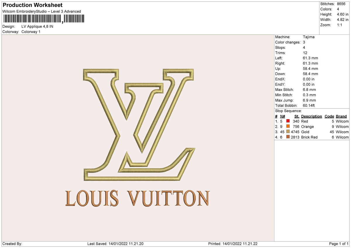 LV Applique Embroidery – embroiderystores