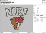 Nike Bear Flowers Embroidery