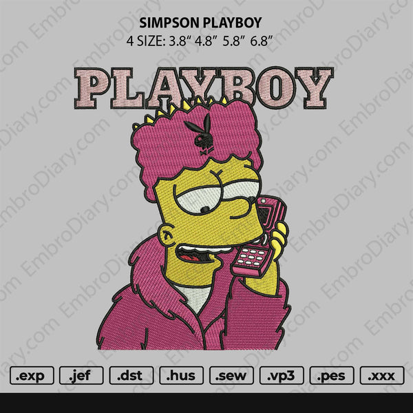 Simpson Playboy Embroidery