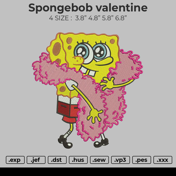 Spongebob Valentine Embroidery