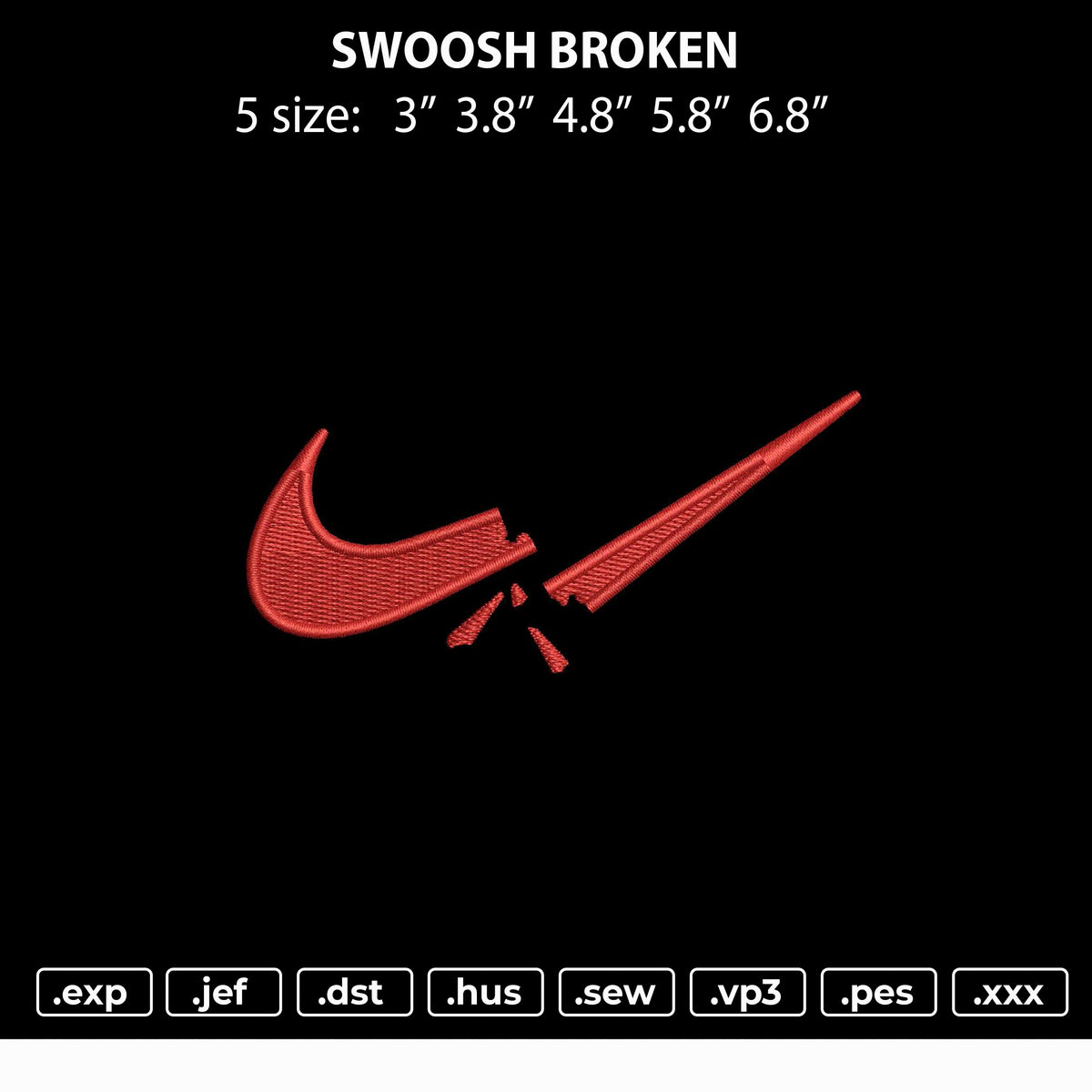 broken nike logo