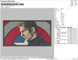 Captain America Rectangle Embroidery