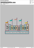 Disneyland Outline Embroidery