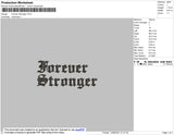 Forever Stronger Embroidery