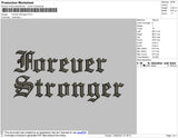 Forever Stronger Embroidery