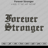 Forever Stronger Embroidery