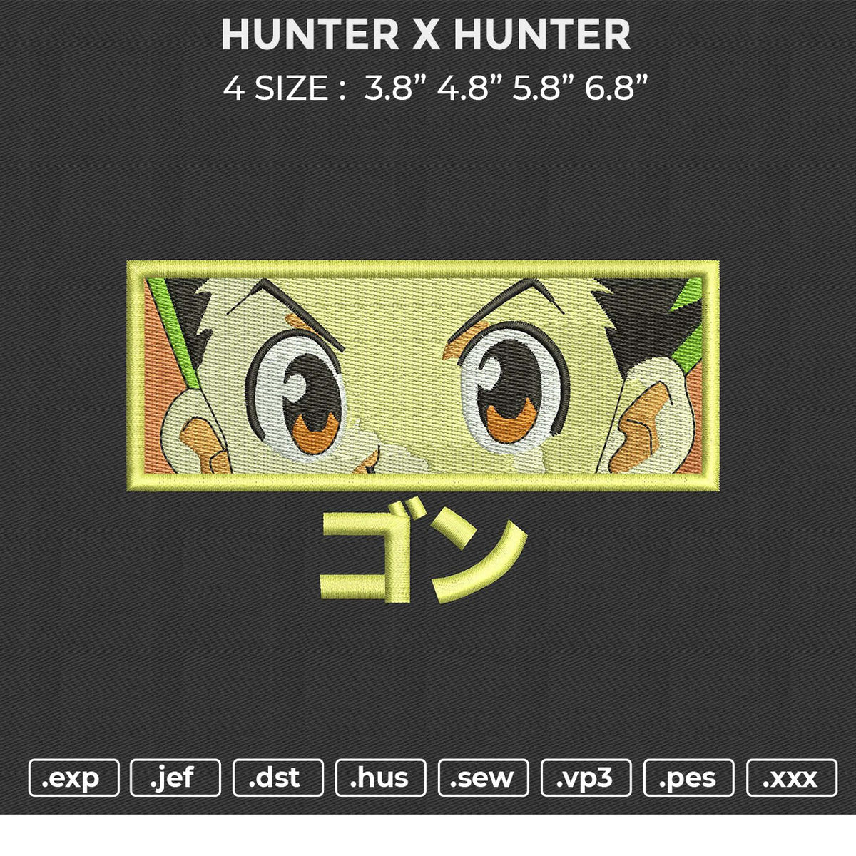 Digital Embroidery-Ging Freecss HxH Character 