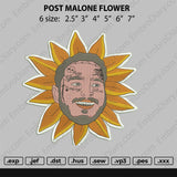 Post Malon Flower Embroidery