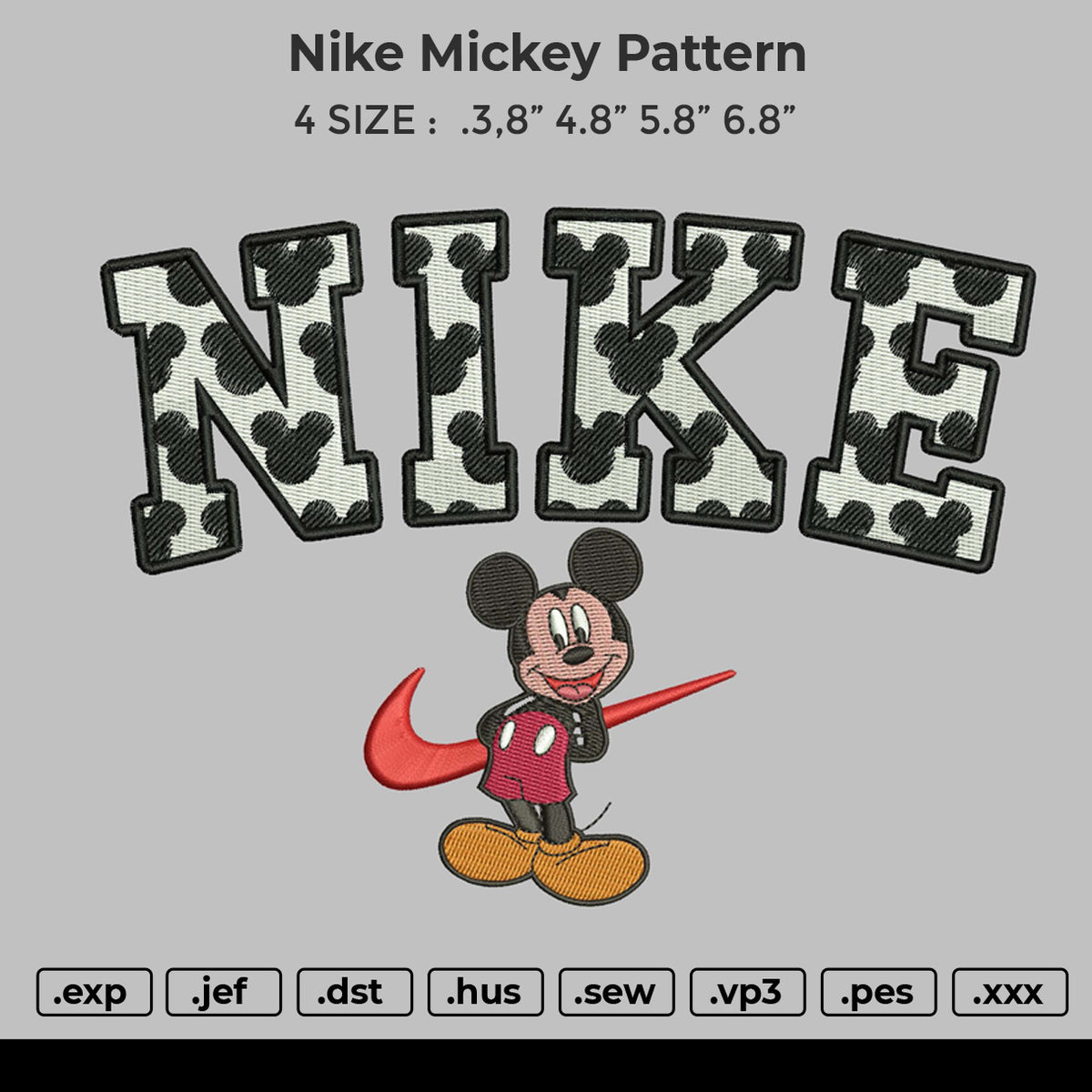 mikiページです✨ Nike Mickey Pattern – embroiderystores