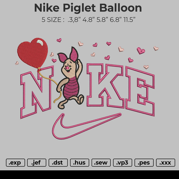 Nike Piglet Balloon Embroidery