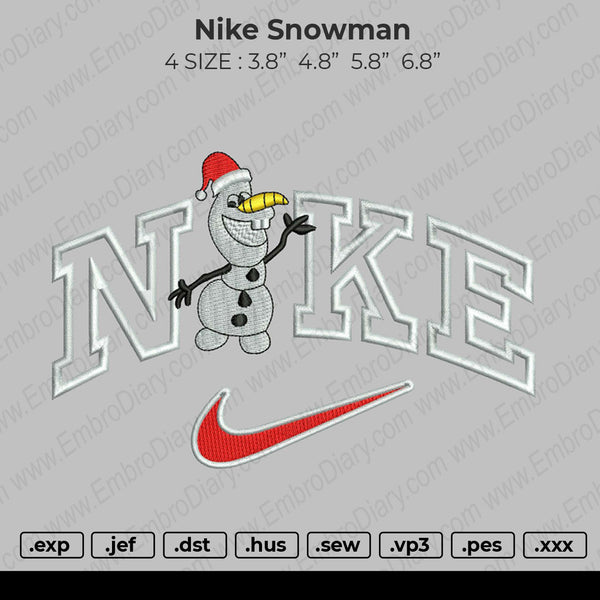 Nike Snowman Embroidery