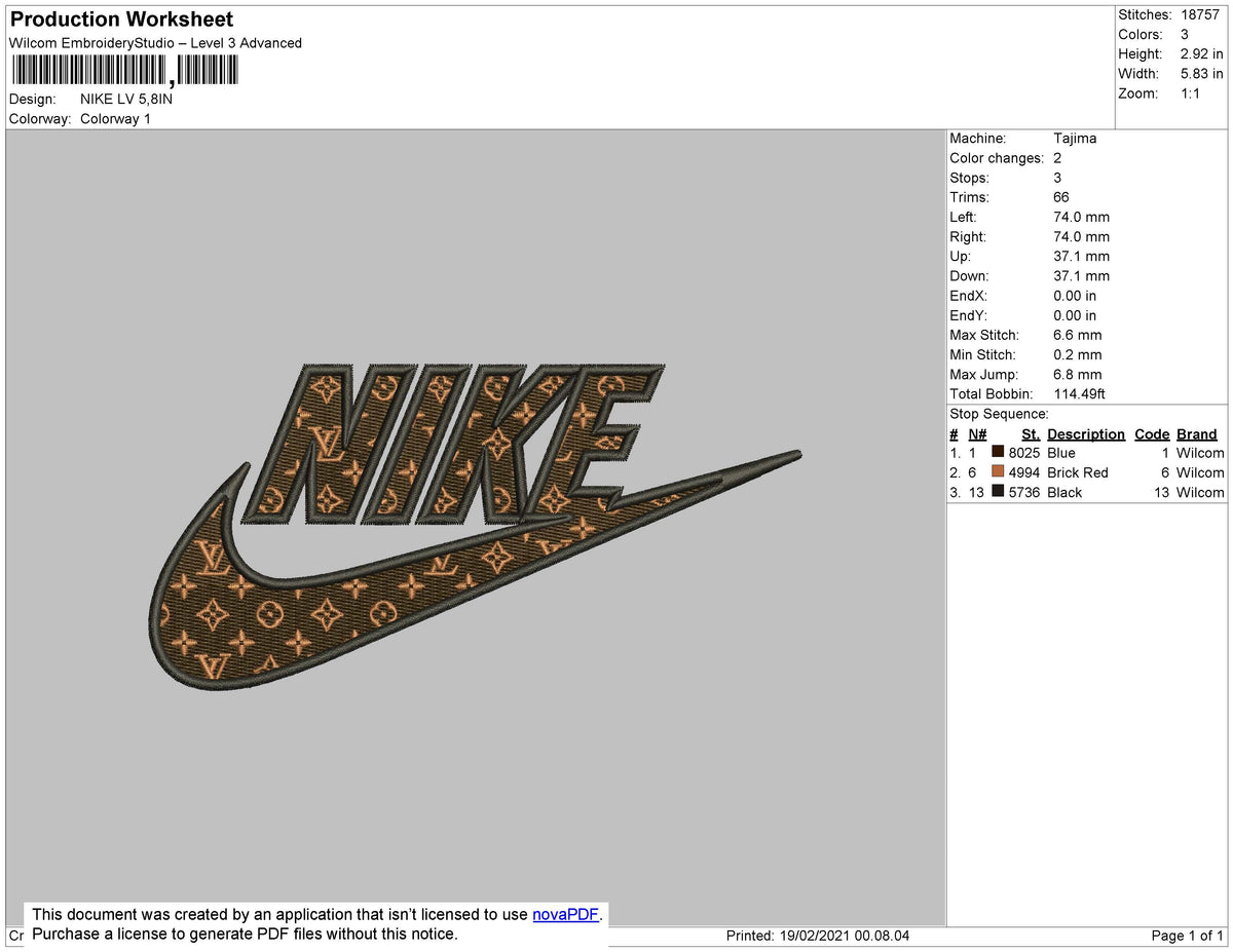 Nike lv Embroidery – embroiderystores
