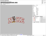 Nike Mickey Christmas Embroidery