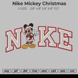 Nike Mickey Christmas Embroidery