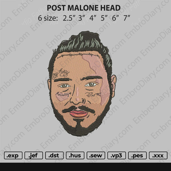 Post Malon Head Embroidery