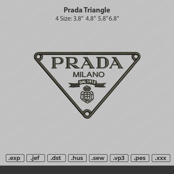 Prada Triangle Logo Embroidery