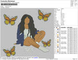 SZA butterfly Embroidery