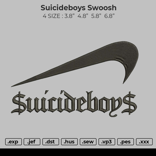 Suicideboys Swoosh Embroidery