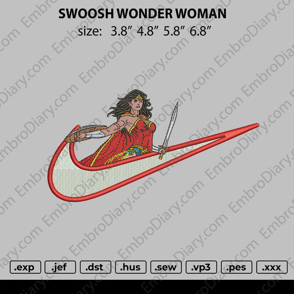 Swoosh Wonder Woman Embroidery