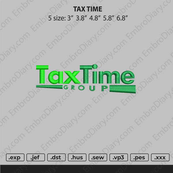 Tax Time Embroidery