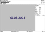 0108 Date Embroidery File 6 sizes