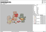 Bears 1601 Embroidery File 6 sizes