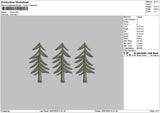 3 Tree Embroidery File 6 sizes