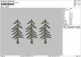 3 Tree Embroidery File 6 sizes