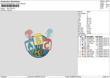 Abctext Embroidery File 6 sizes