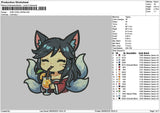 Wolf Chibi 01 Embroidery File 6 sizes