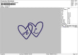 Al Heart Embroidery File 6 sizes