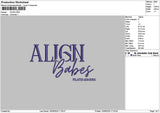 Aligntext Embroidery File 6 sizes