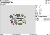 Bookedtext v2 Embroidery File 6 sizes