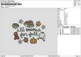 Bookedtext v2 Embroidery File 6 sizes
