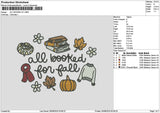 Bookedtext v2 Embroidery File 6 sizes