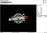 Allnationstex Embroidery File 6 sizes
