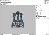 Amortext 02 Embroidery File 6 sizes
