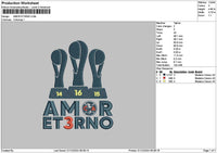 Amortext 02 Embroidery File 6 sizes