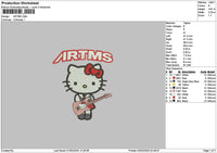 Kitty0203 Embroidery File 6 sizes