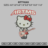 Kitty0203 Embroidery File 6 sizes