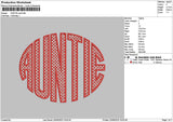 Auntietext Oval Embroidery File 6 sizes